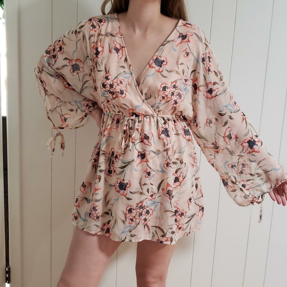 Light Pink Floral Romper by Crescent